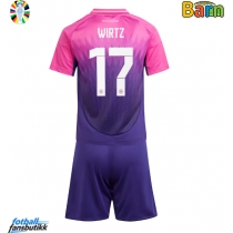 Tyskland Florian Wirtz #17 Bortedraktsett Barn EM 2024 Kortermet (+ Korte bukser)